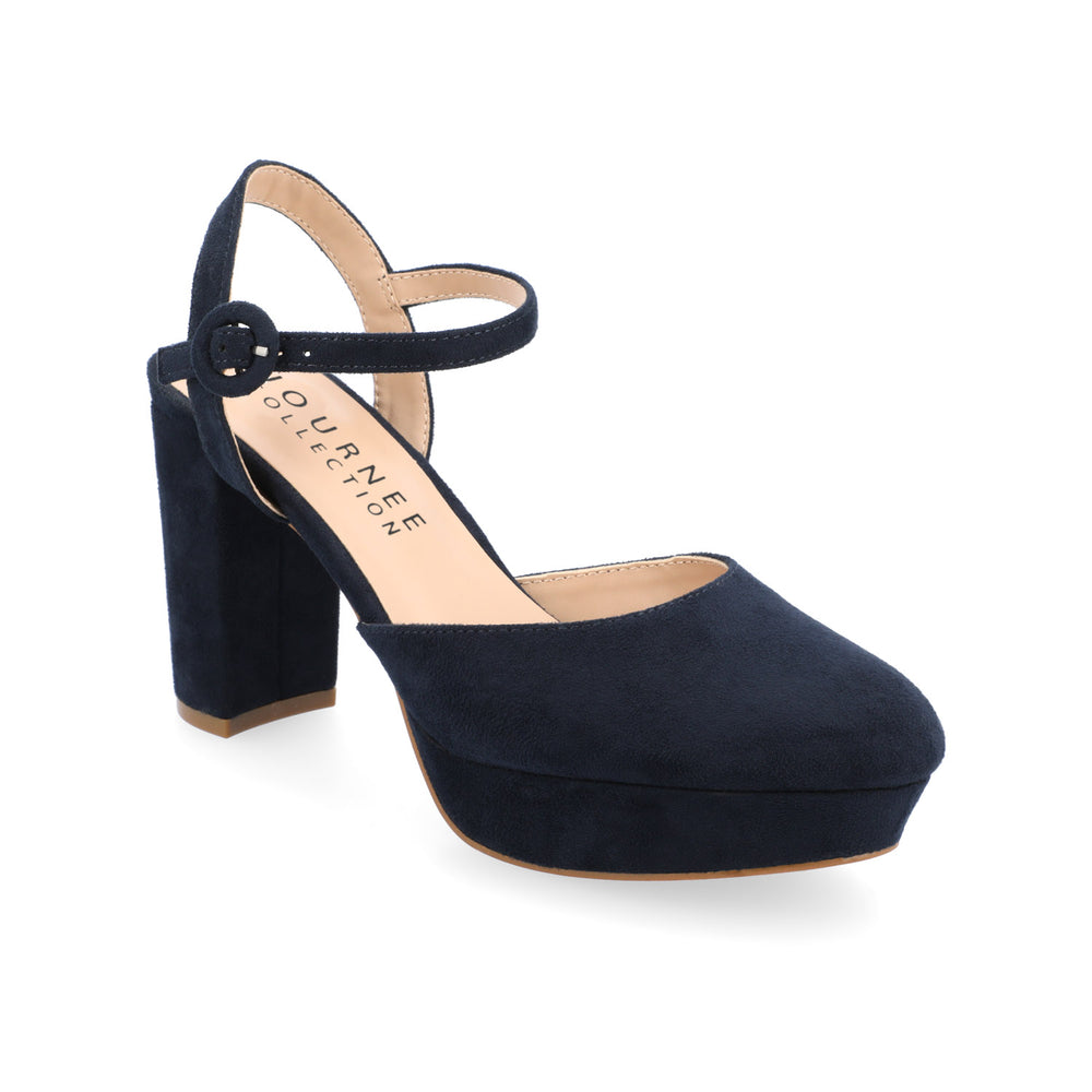 ROSLYNN PLATFORM HEELS IN FAUX SUEDE