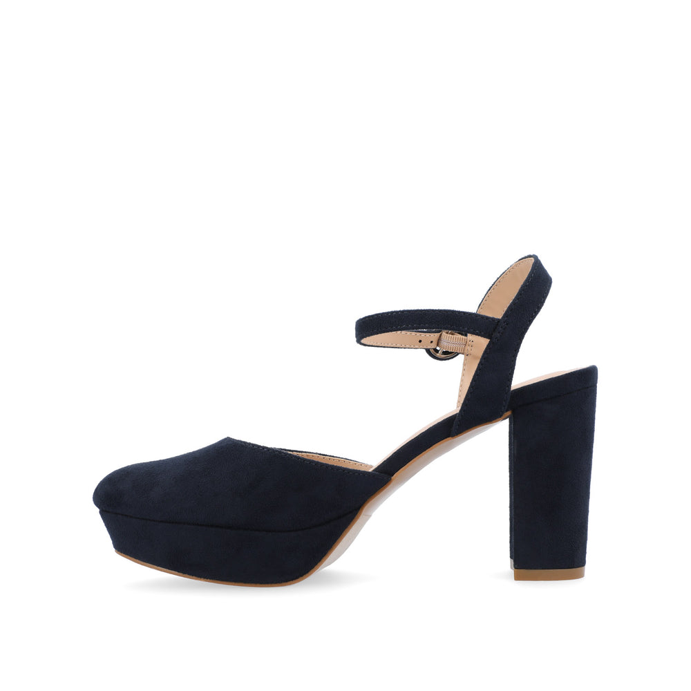 ROSLYNN PLATFORM HEELS IN FAUX SUEDE