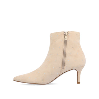 ROSSIA HEELED BOOTIES IN FAUX SUEDE