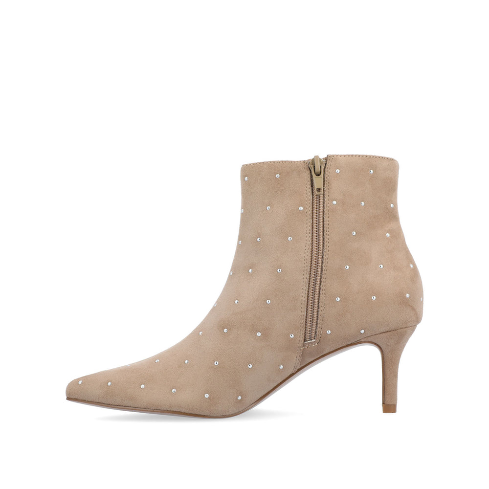 ROSSIA HEELED BOOTIES IN FAUX SUEDE