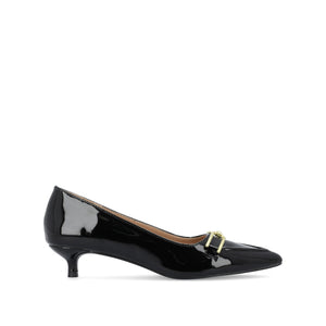RUMI POINTED TOE KITTEN HEELS IN WIDE - Black