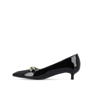 RUMI POINTED TOE KITTEN HEELS IN WIDE - Black