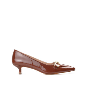 RUMI POINTED TOE KITTEN HEELS IN WIDE - Brown