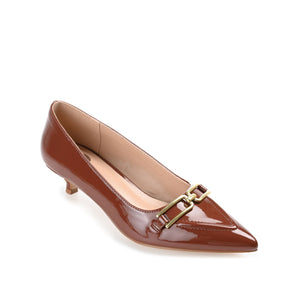 RUMI POINTED TOE KITTEN HEELS IN WIDE - Brown