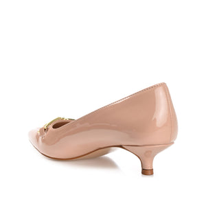 RUMI POINTED TOE KITTEN HEELS IN PATENT - Blush