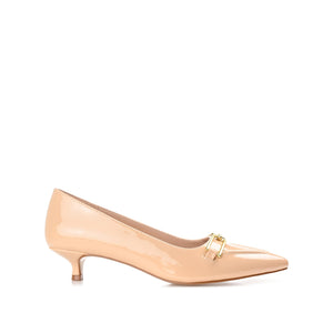 RUMI POINTED TOE KITTEN HEELS IN WIDE - Nude