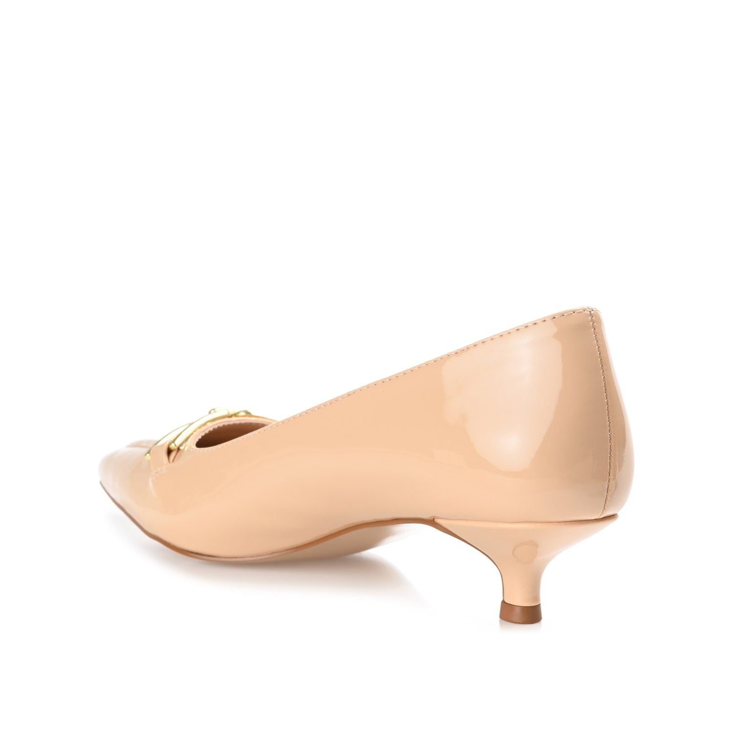 RUMI POINTED TOE KITTEN HEELS IN WIDE - Nude