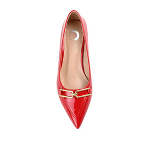 RUMI POINTED TOE KITTEN HEELS IN WIDE - Red