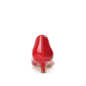 RUMI POINTED TOE KITTEN HEELS IN WIDE - Red