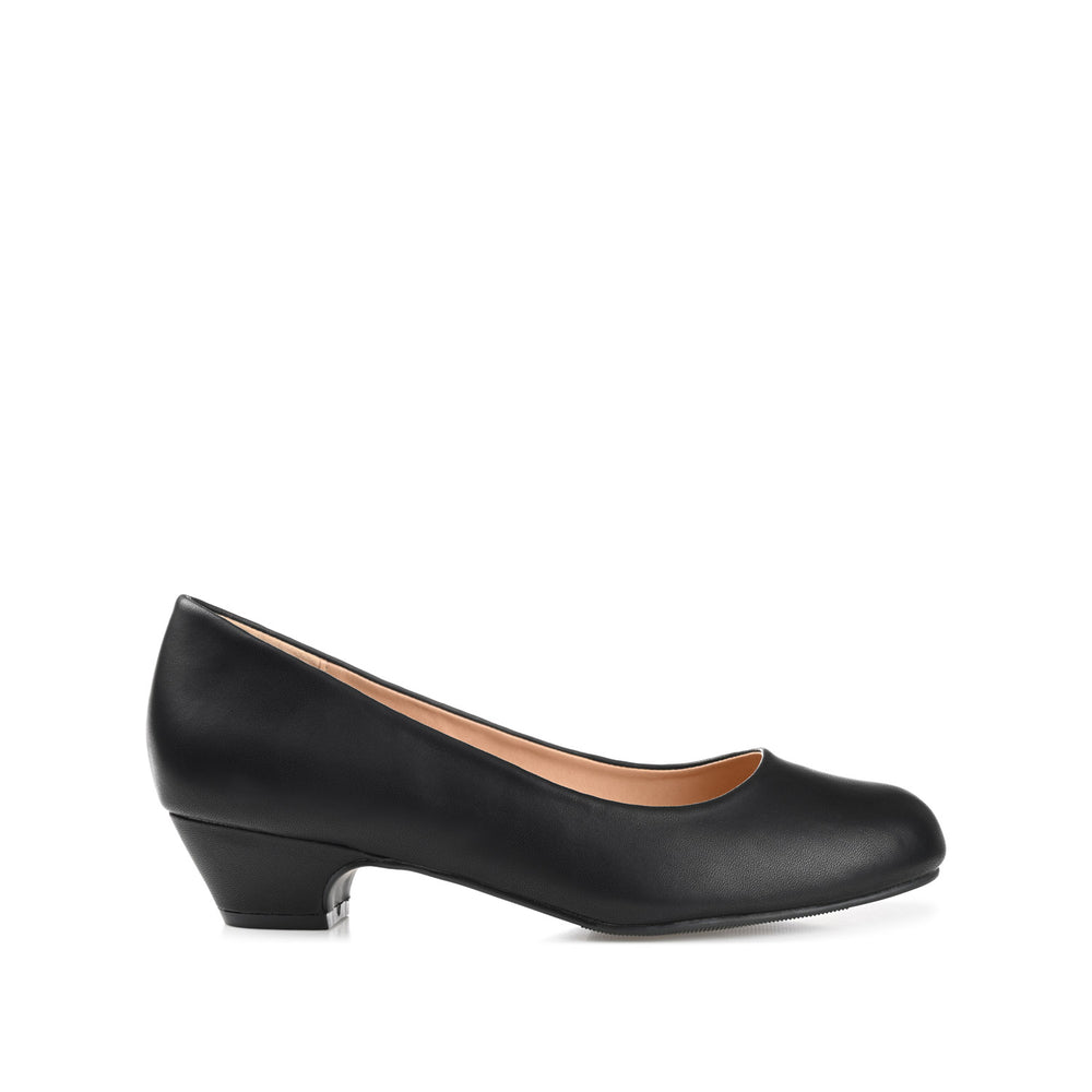 SAAR LOW PUMP HEELS IN FAUX LEATHER