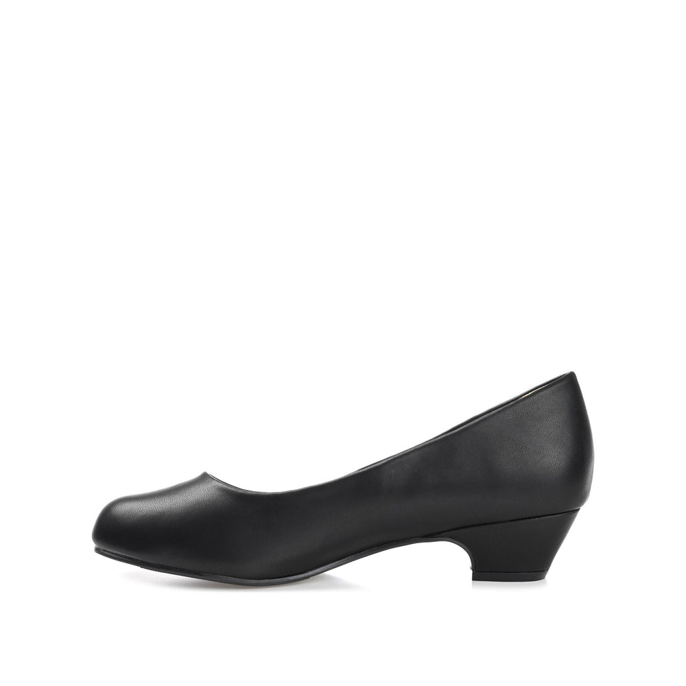 SAAR LOW PUMP HEELS IN FAUX LEATHER