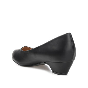 SAAR LOW PUMP HEELS IN VEGAN LEATHER - Black