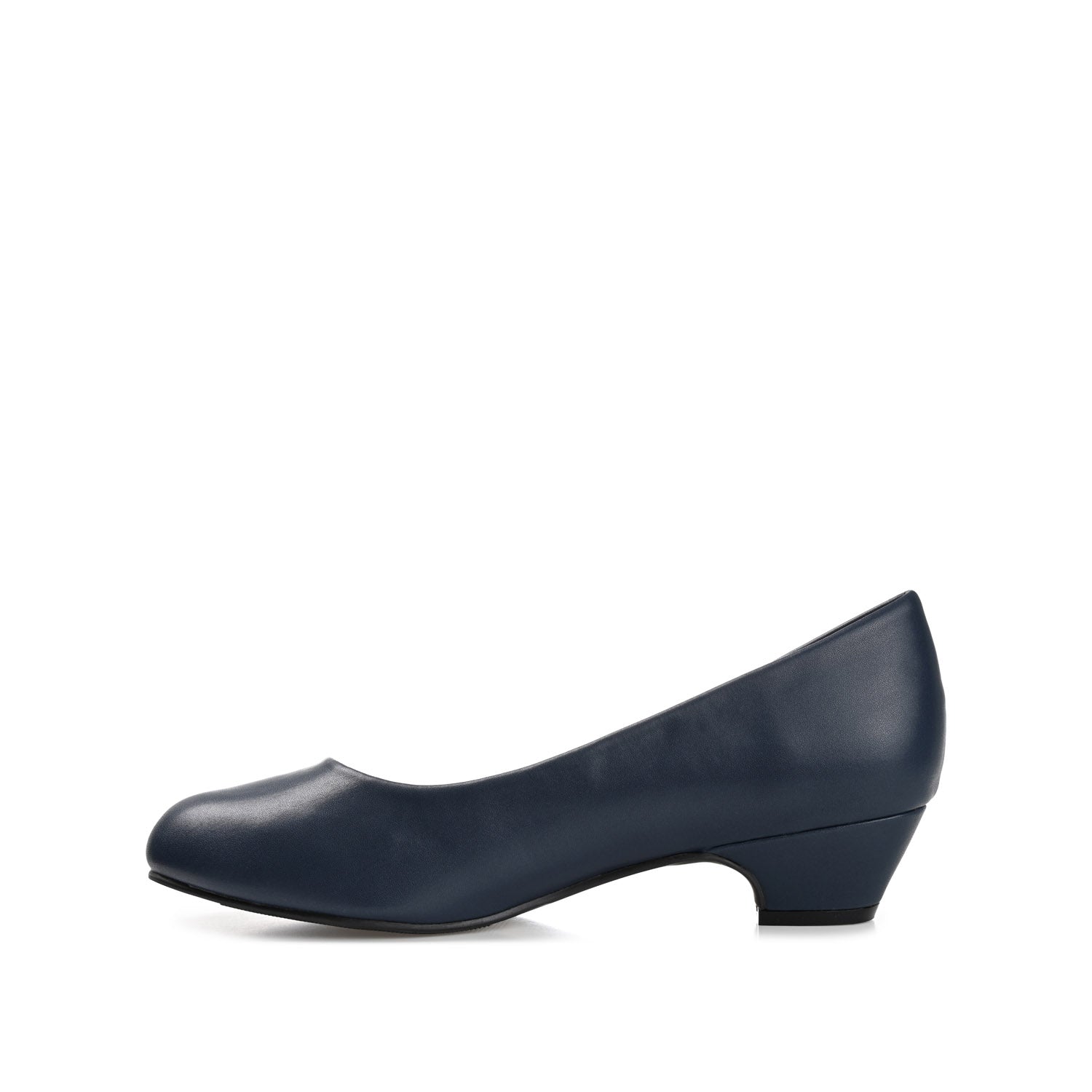 SAAR LOW PUMP HEELS IN NARROW - Navy Nubuck