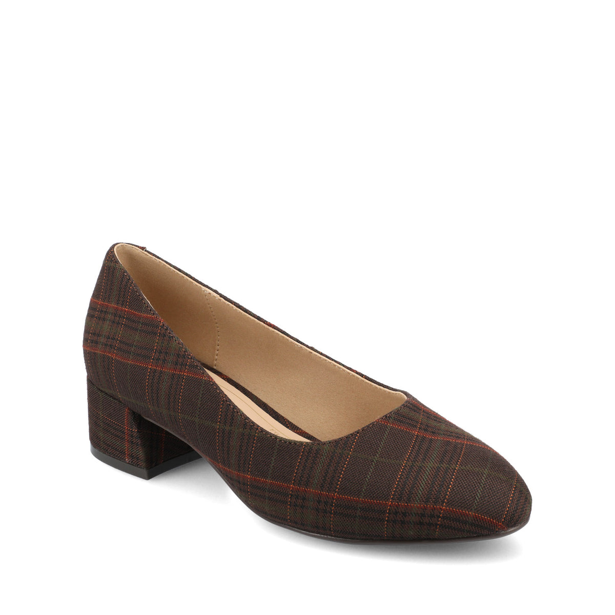 SAAR II LOW PUMP HEELS STATEMENT IN WIDE - Brown Plaid