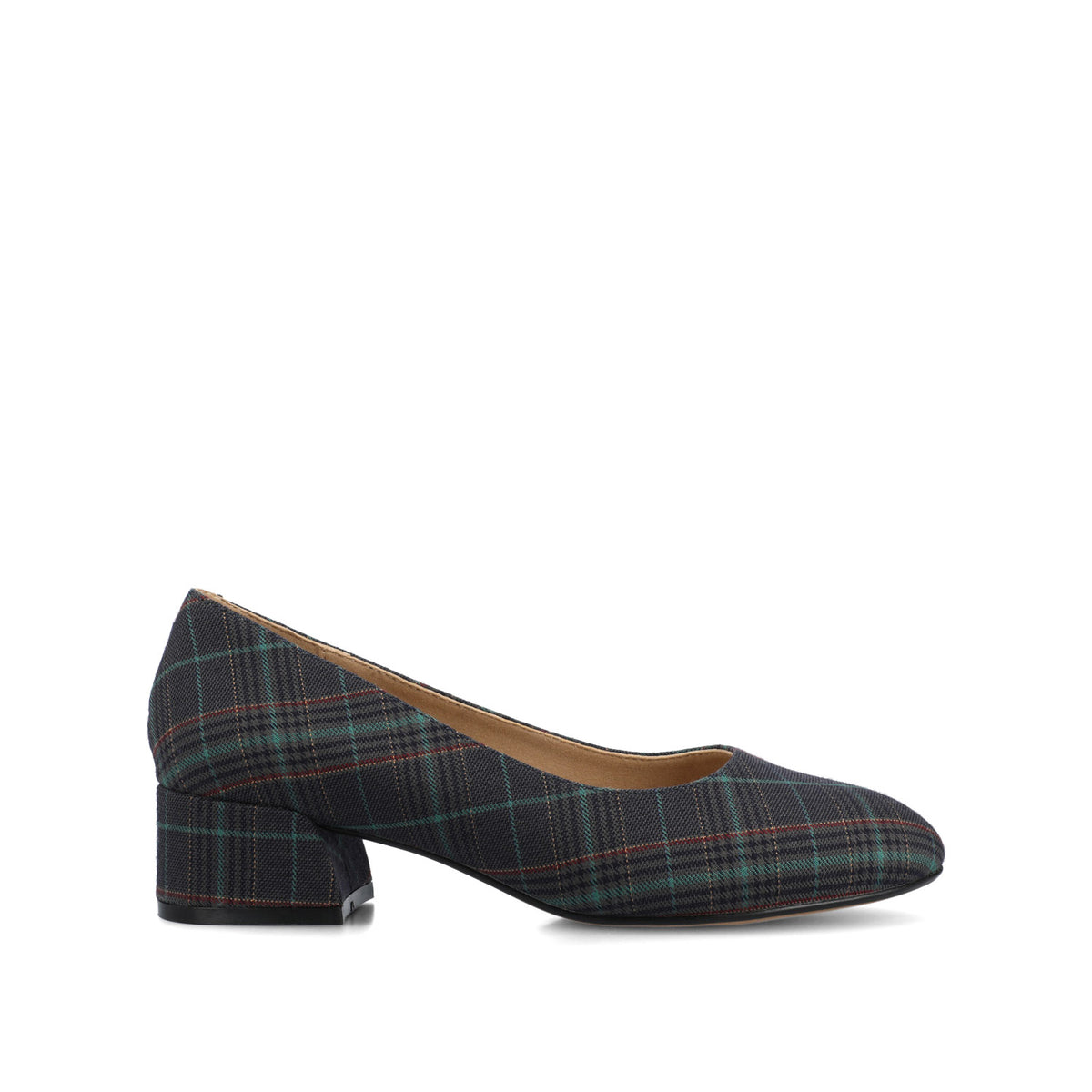 SAAR II LOW PUMP HEELS STATEMENT IN WIDE - Navy Plaid