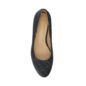 SAAR II LOW PUMP HEELS STATEMENT IN WIDE - Navy Plaid