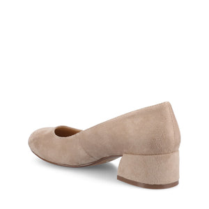 SAAR II LOW PUMP HEELS IN STATEMENT - Nude Suede
