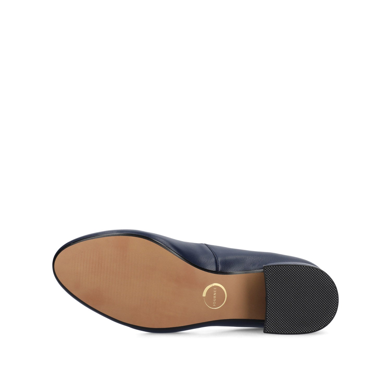 SAAR II BLOCK HEEL PUMPS IN VEGAN LEATHER - Navy PU