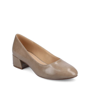 SAAR II PATENT PUMP HEELS IN WIDE - Taupe Patent