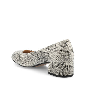 SAAR II BLOCK HEEL PUMPS IN VEGAN LEATHER - Snake