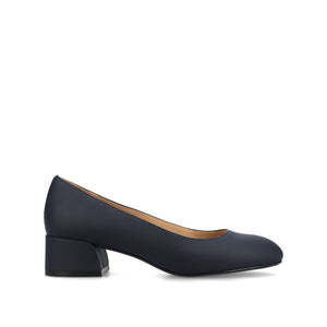 SAAR II VEGAN LEATHER PUMP HEELS IN WIDE - Navy PU