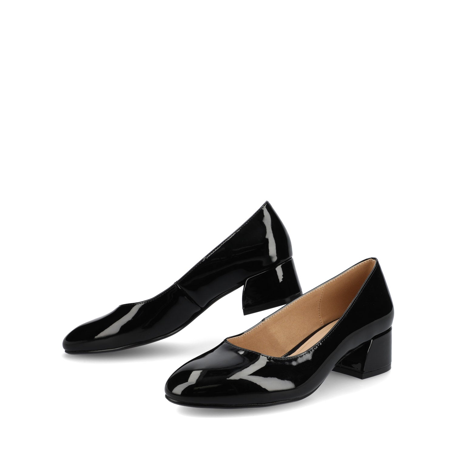SAAR II PATENT PUMP HEELS IN WIDE - Black Patent