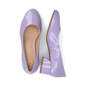 SAAR II PATENT PUMP HEELS IN WIDE - Lilac Patent