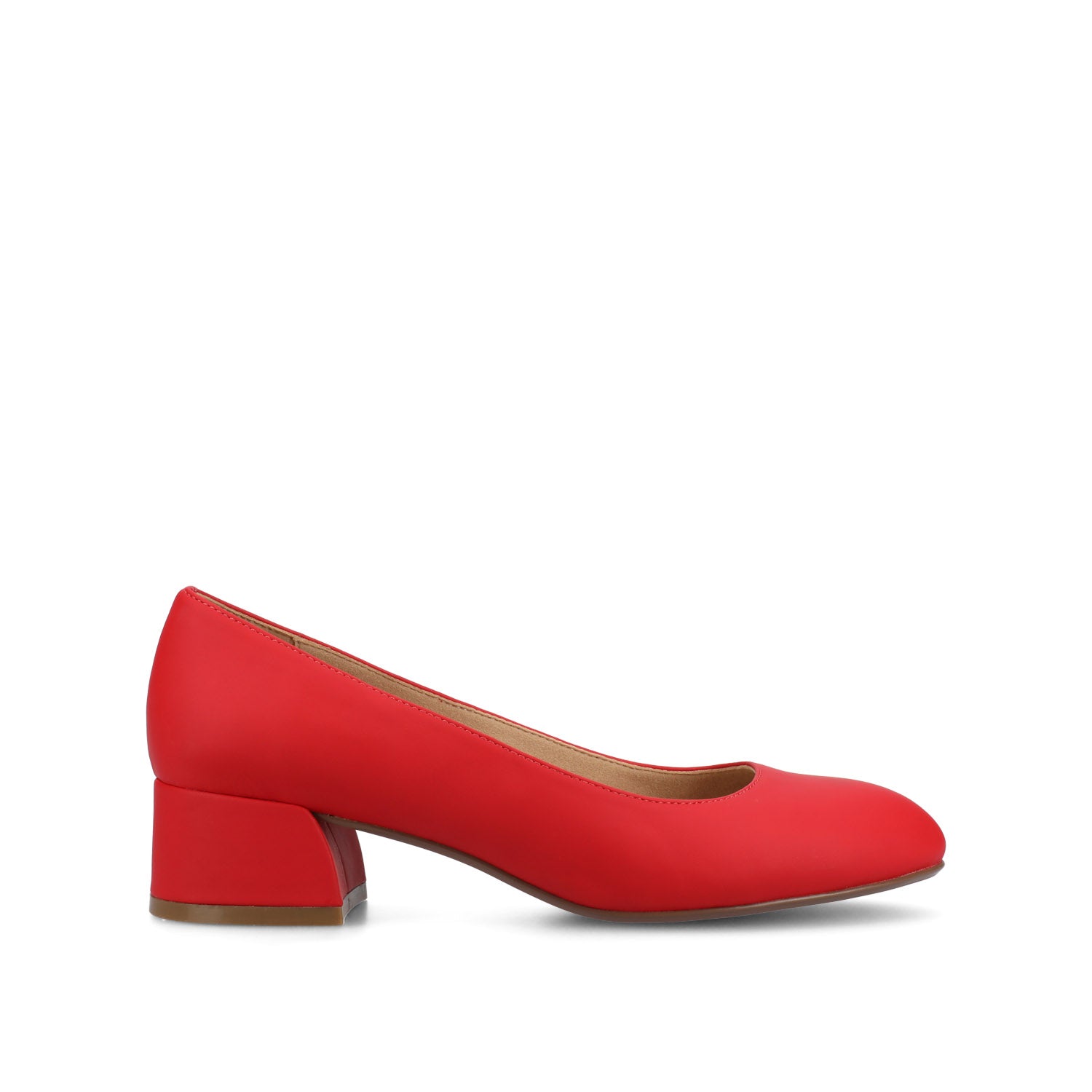 SAAR II VEGAN LEATHER PUMP HEELS IN WIDE - Red PU