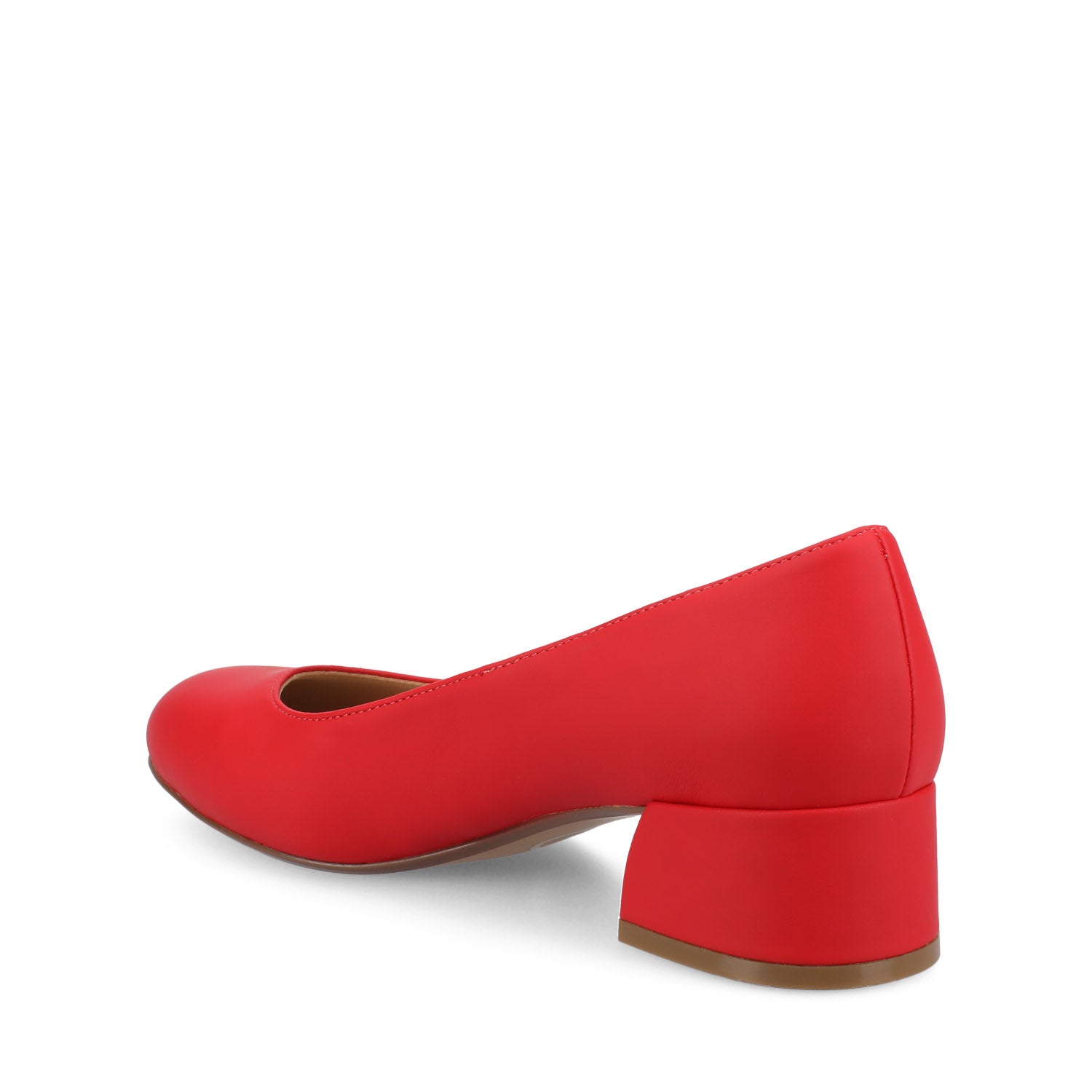 SAAR II VEGAN LEATHER PUMP HEELS IN WIDE - Red PU