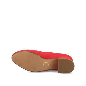 SAAR II VEGAN LEATHER PUMP HEELS IN WIDE - Red PU