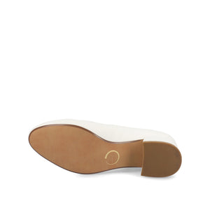 SAAR II VEGAN LEATHER PUMP HEELS IN WIDE - White PU