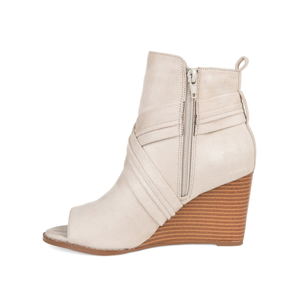 SABEENA WEDGE HEELED BOOTIE IN FAUX SUEDE