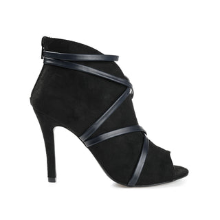 SAMARA STILETTO HEELED BOOTIES IN FAUX SUEDE