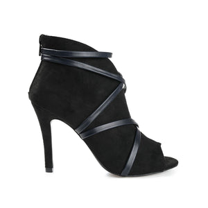 SAMARA STILETTO HEELED BOOTIES IN WIDE - Black