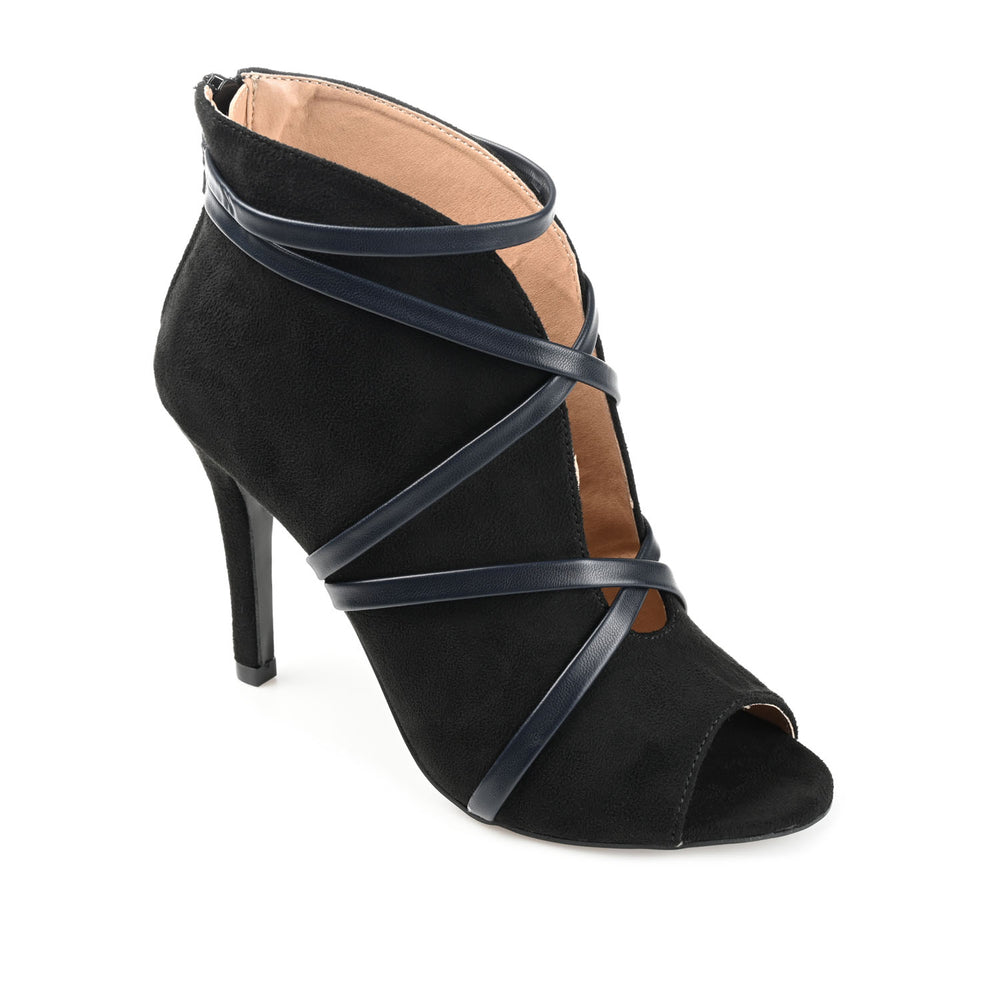 SAMARA STILETTO HEELED BOOTIES IN FAUX SUEDE