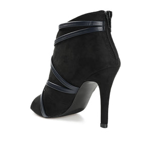 SAMARA STILETTO HEELED BOOTIES IN WIDE - Black