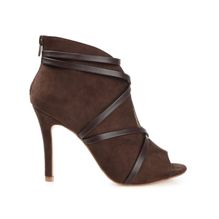 SAMARA STILETTO HEELED BOOTIES IN FAUX SUEDE