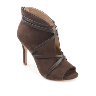 SAMARA STILETTO HEELED BOOTIES IN FAUX SUEDE