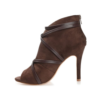 SAMARA STILETTO HEELED BOOTIES IN FAUX SUEDE