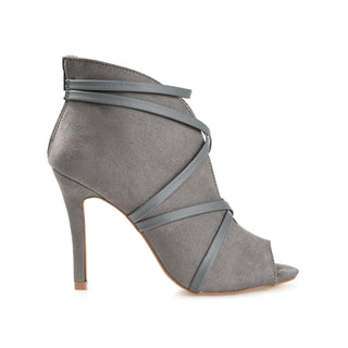 SAMARA STILETTO HEELED BOOTIES IN FAUX SUEDE