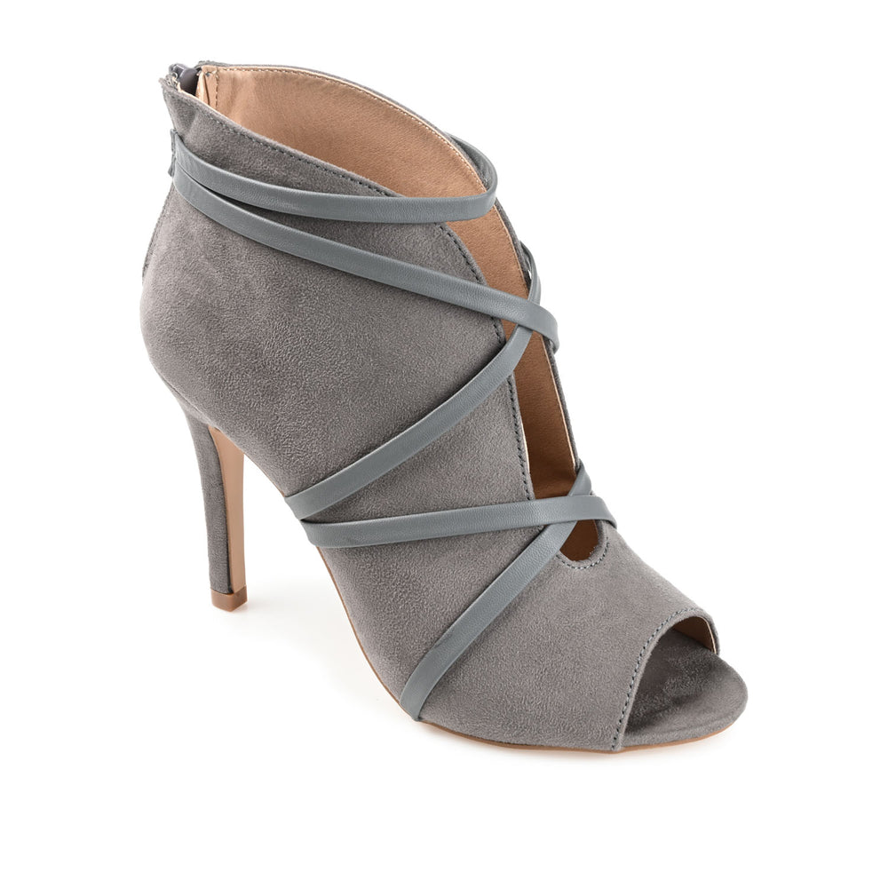 SAMARA STILETTO HEELED BOOTIES IN FAUX SUEDE