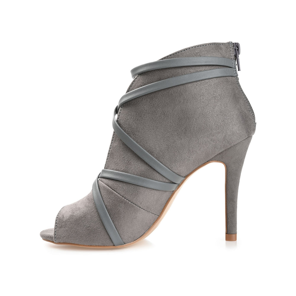 SAMARA STILETTO HEELED BOOTIES IN FAUX SUEDE