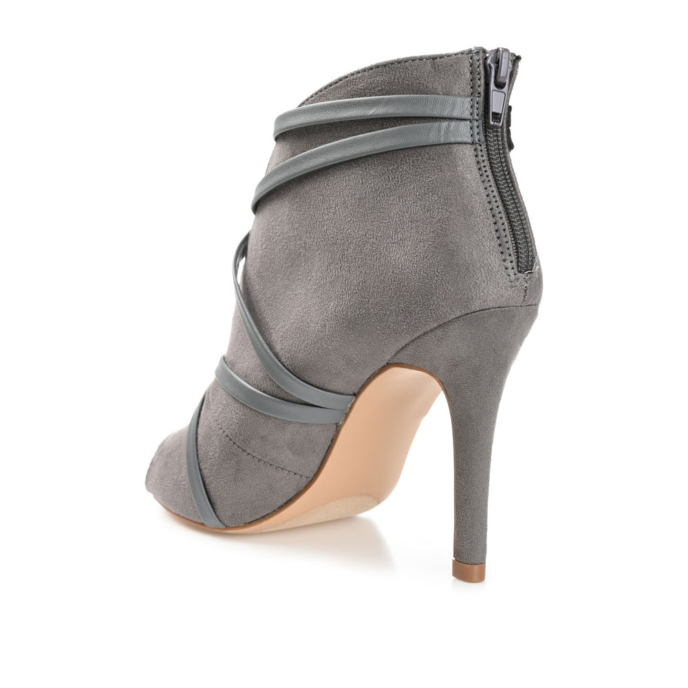 SAMARA STILETTO HEELED BOOTIES IN FAUX SUEDE