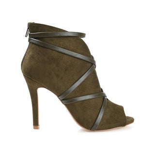 SAMARA STILETTO HEELED BOOTIES IN FAUX SUEDE