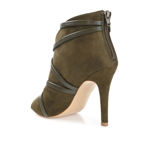 SAMARA STILETTO HEELED BOOTIES IN WIDE - Olive