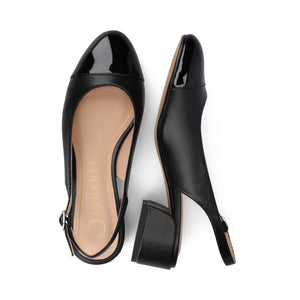 SAMMIE BLOCK HEELS IN WIDE - Black PU