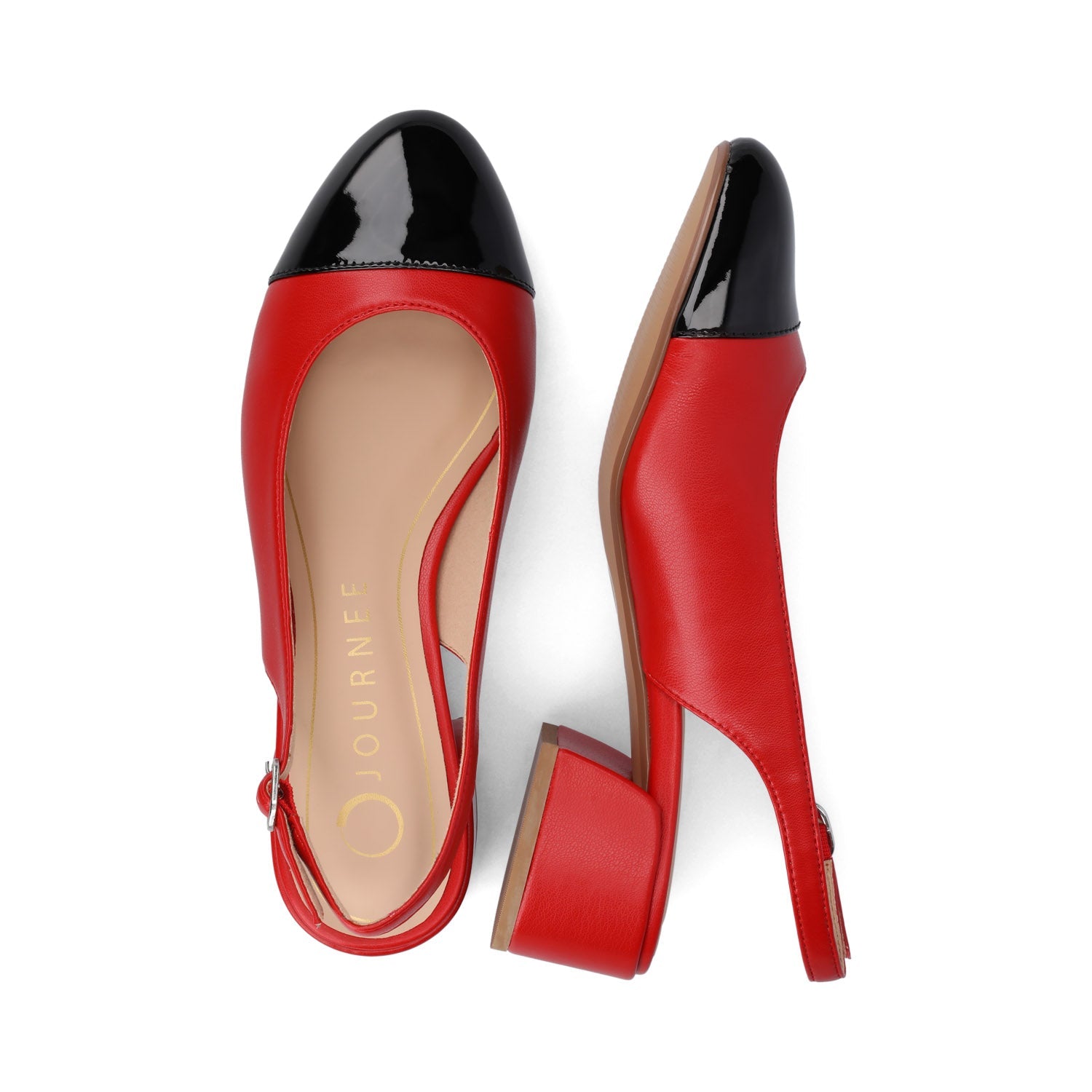 SAMMIE BLOCK HEELS IN WIDE - Red PU
