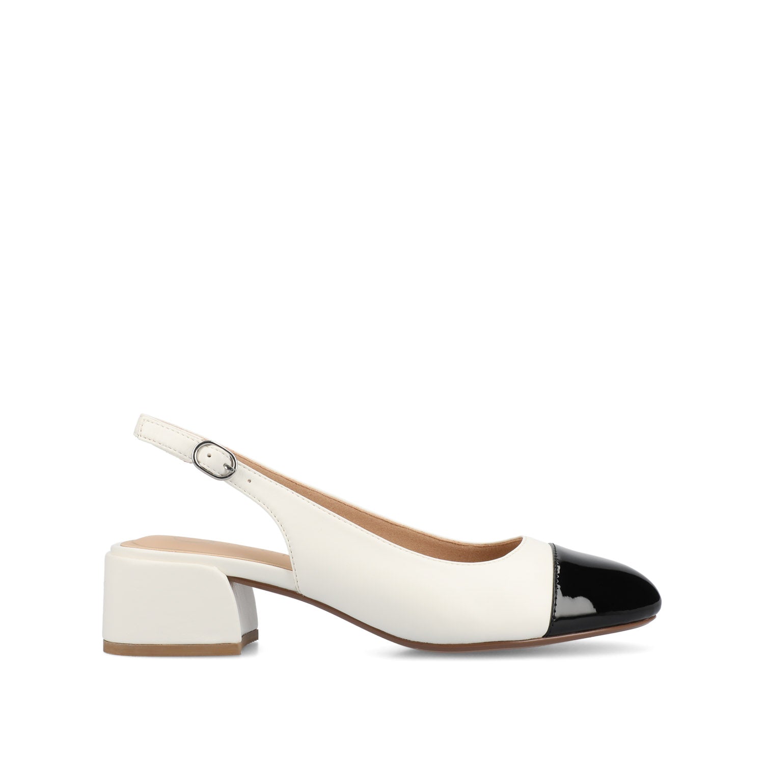 SAMMIE BLOCK HEELS IN VEGAN LEATHER - White PU