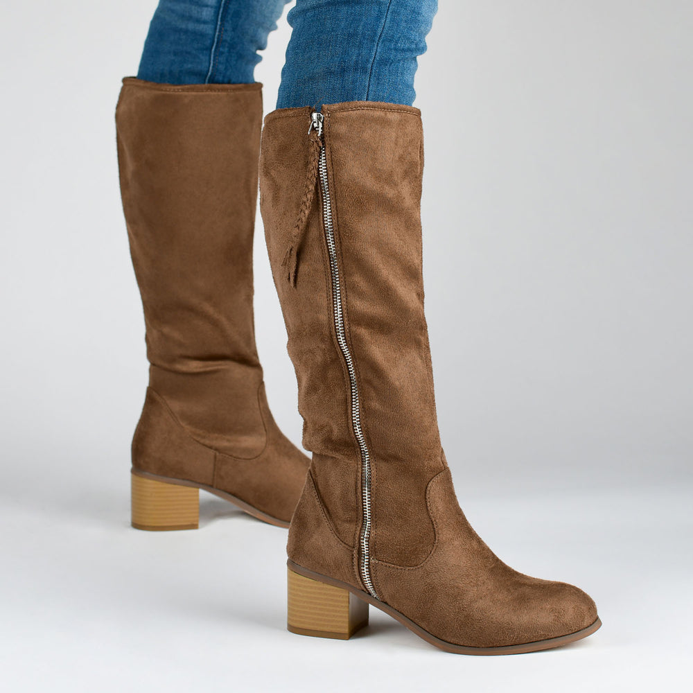 SANORA KNEE HIGH BOOTS IN FAUX SUEDE