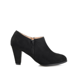 SANZI ZIP-UP BOOTIES IN FAUX SUEDE - Black